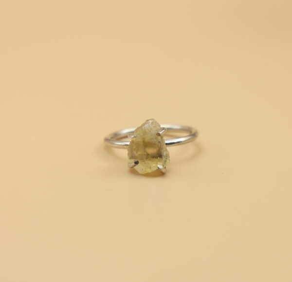 Citrine GC Raw Silver Ring