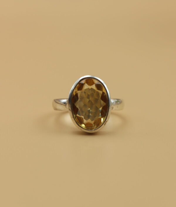 Citrine GC Silver Ring