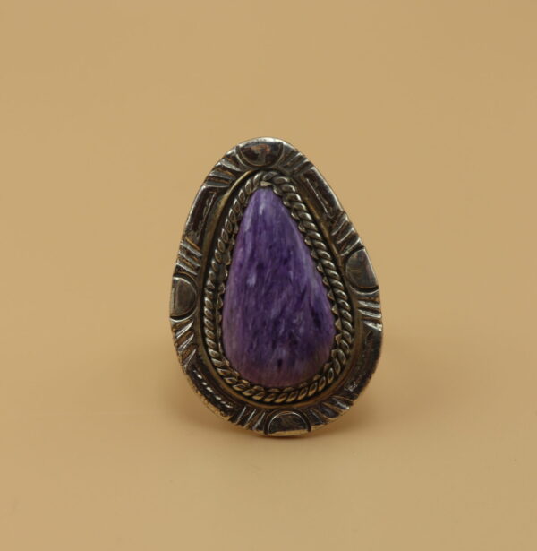 Charoite GC Designer Silver Ring