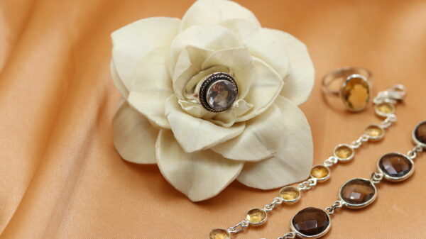 Clear Quartz GC Designer Ring