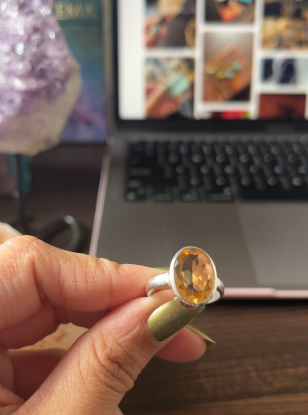 Citrine GC Silver Ring - Image 2