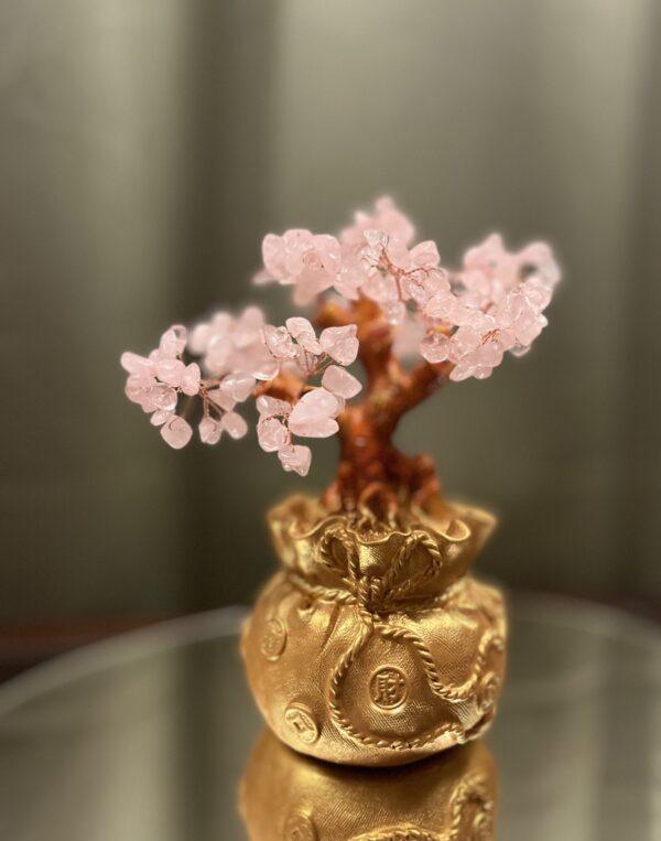 Enchanted Forest Treasure Bag Rose Quartz Tree - Image 2