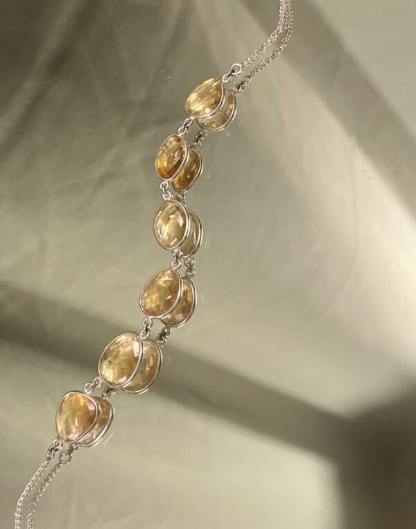 GC Citrine Silver Chain Bracelet