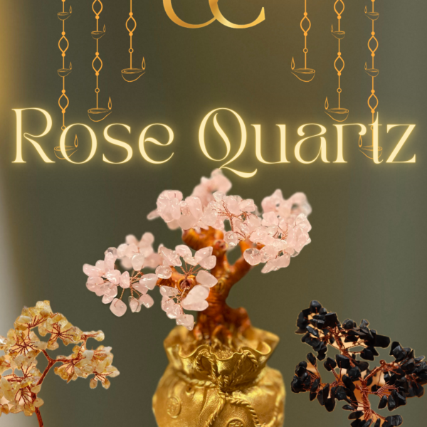 Enchanted Forest Treasure Bag Rose Quartz Tree